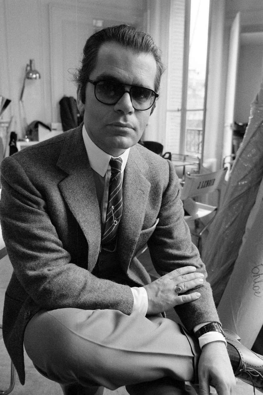 Karl Lagerfeld and his black AP Royal Oak A Series