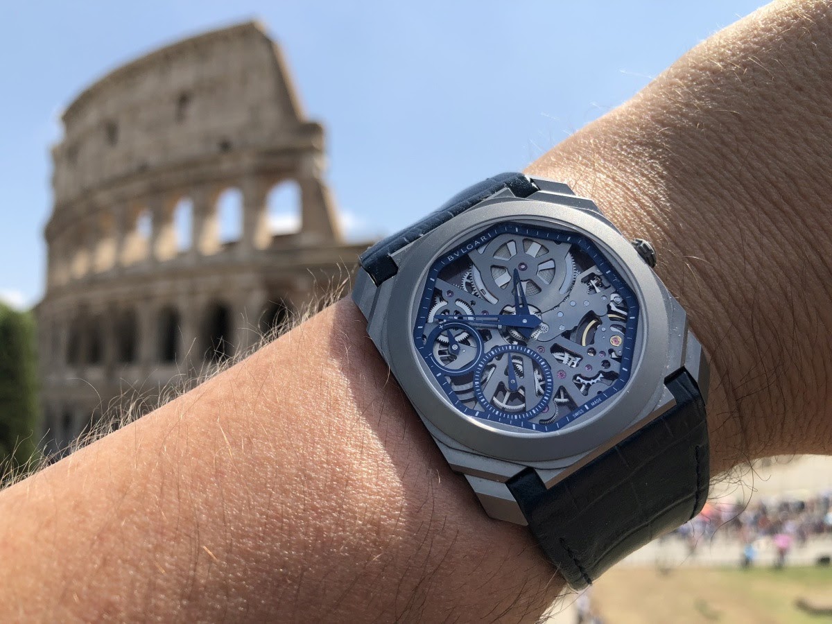 Three weeks in Rome with the Bulgari Octo Finissimo Skeleton Titanium Blue
