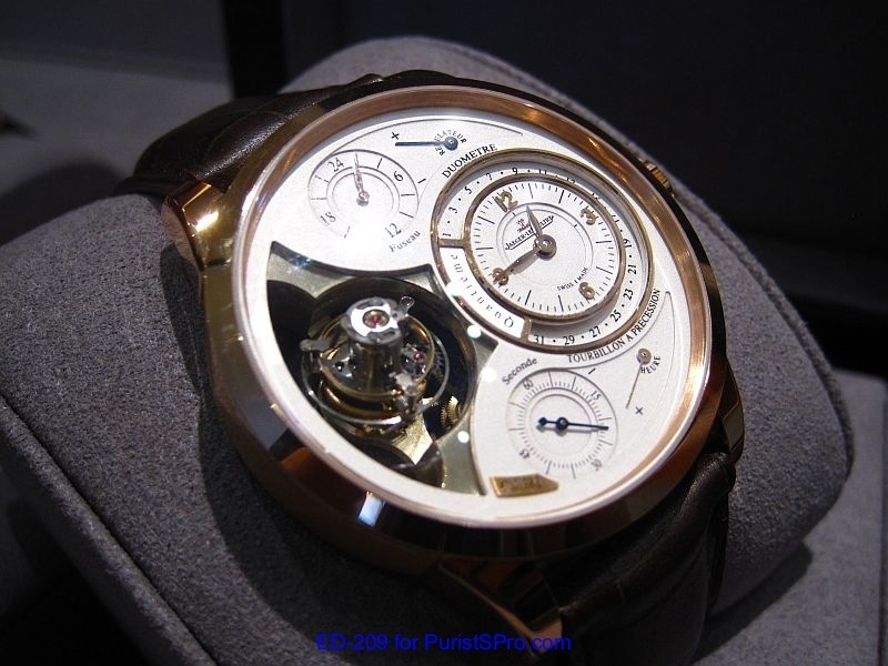 A few closeup pics and videos of the JLC Duometre Spherotourbillon